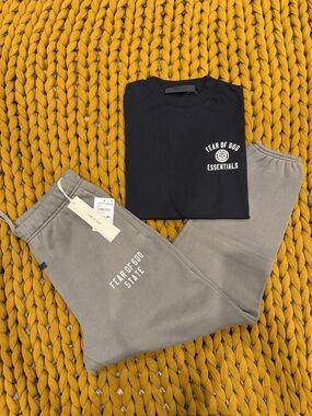 Fear of God Essentials Black Tee & Joggers